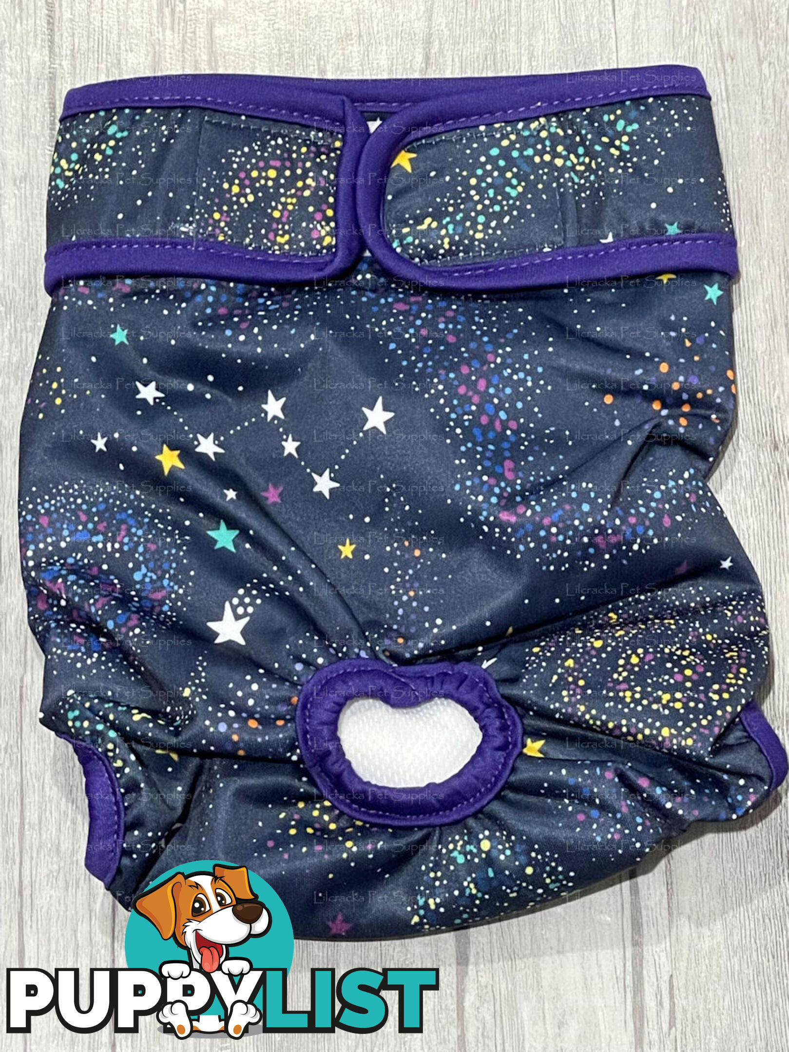 Dog / Cat Female Diaper - Washable adjustable - Lil Cracker - LCDIASBLUSNO