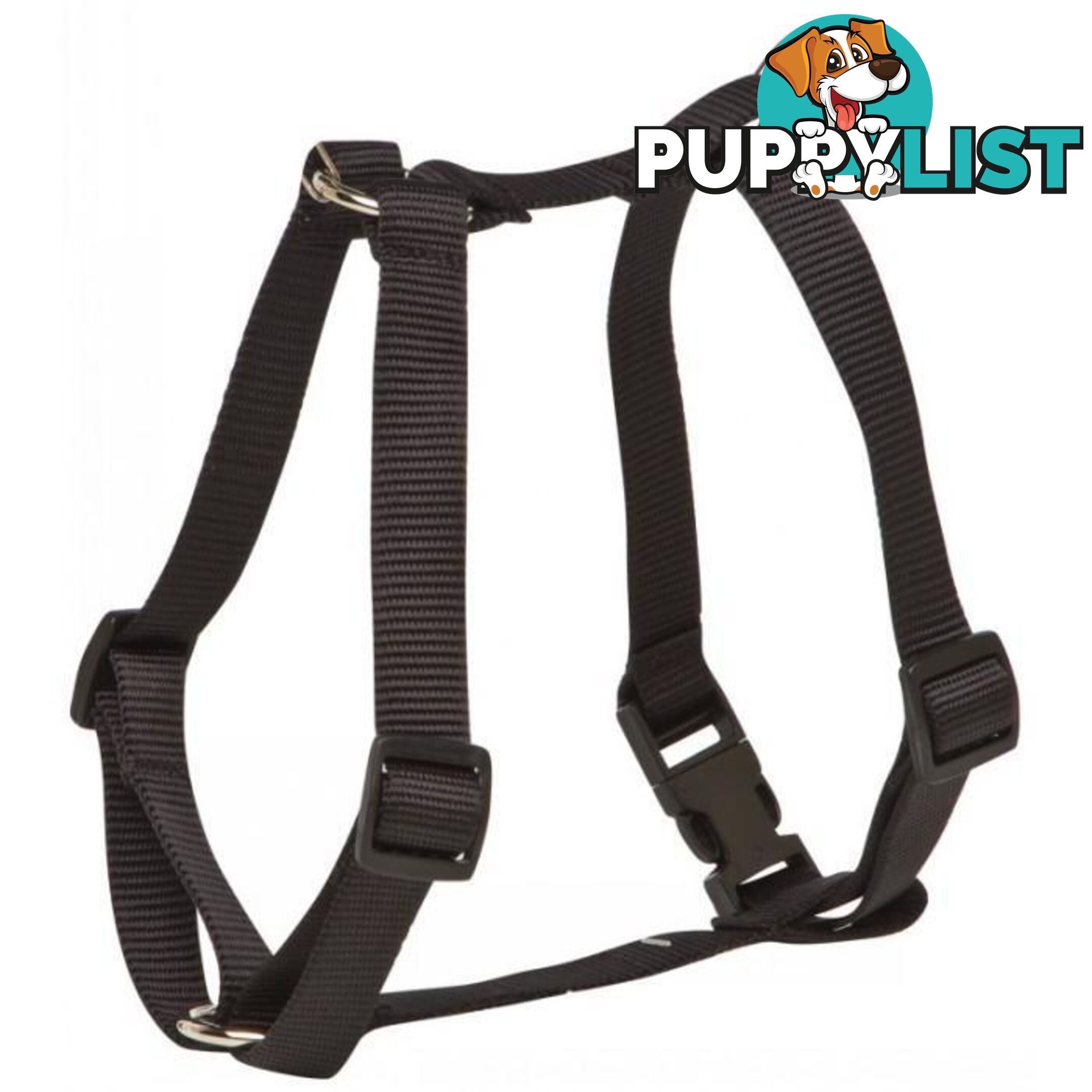 Dog Harness Nylon 3/4" Adjustable Prestige Pets - PPP-20-2070-BK