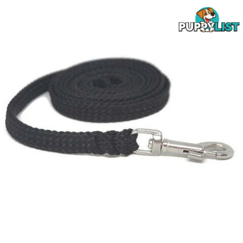 1.8m to 10m Long Dog Lead No Stitching Tough Yarnix 10mm Wide - YNXLD10-5-BK-BR