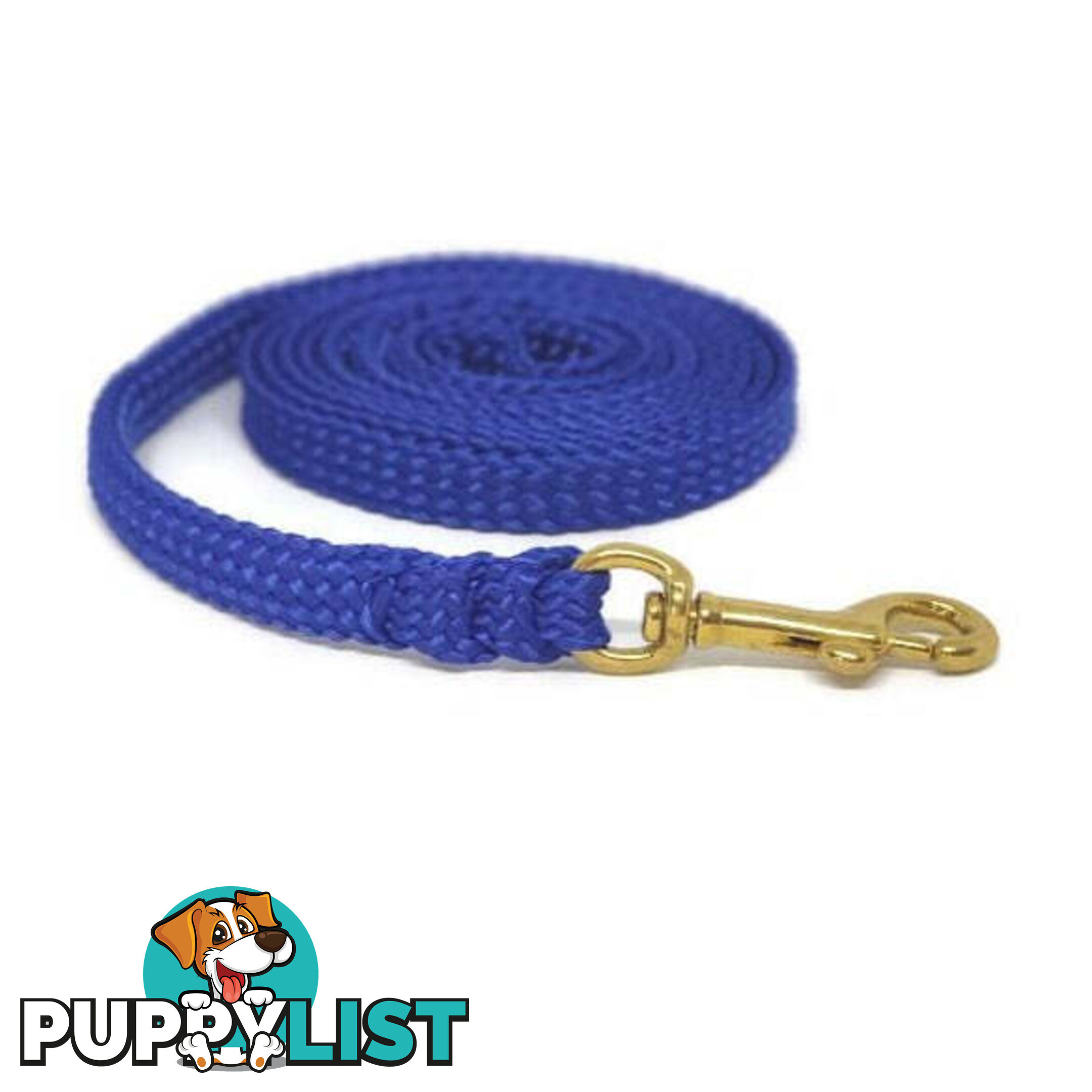 1.8m to 10m Long Dog Lead No Stitching Tough Yarnix 10mm Wide - YNXLD10-5-BK-BR