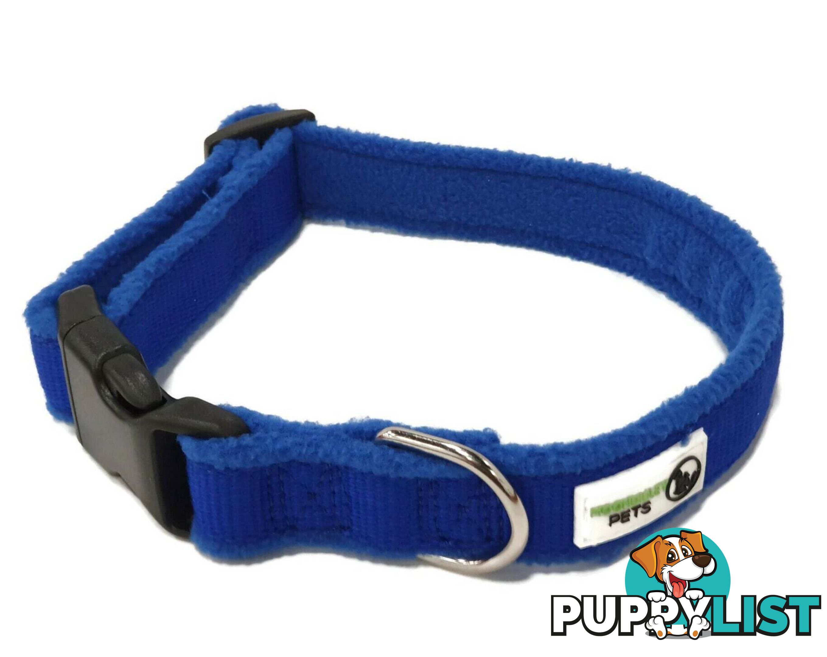 100% Pure Bamboo Fibre w/Fleece Lining Dog Collar Plastic Buckle - Moondidley Pets - MDPCOLFLEMRED
