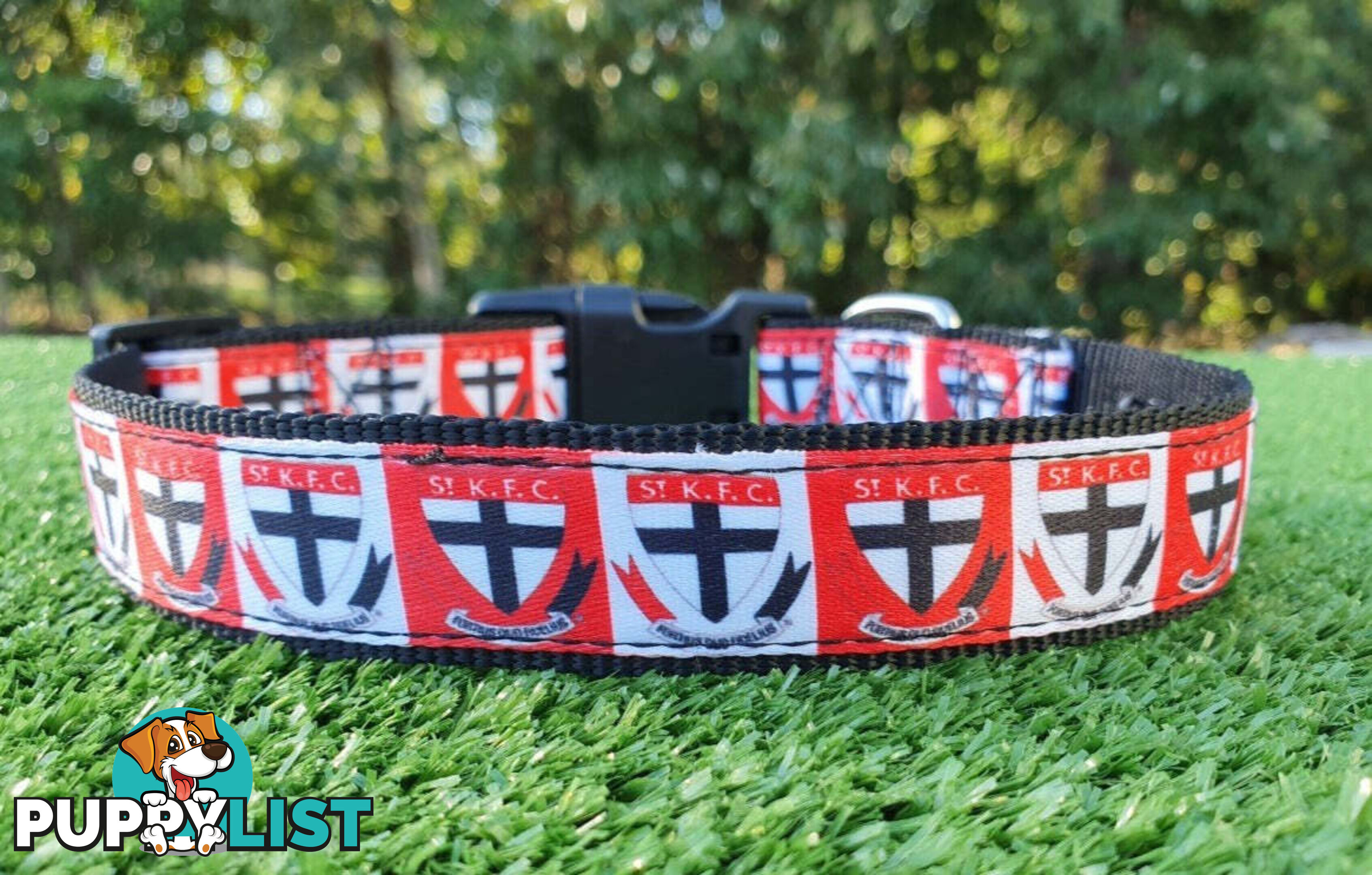 AFL Dog Collars, Footy - Aussie Rules - Moondidley Pets - MDPCOLAFLXSGG