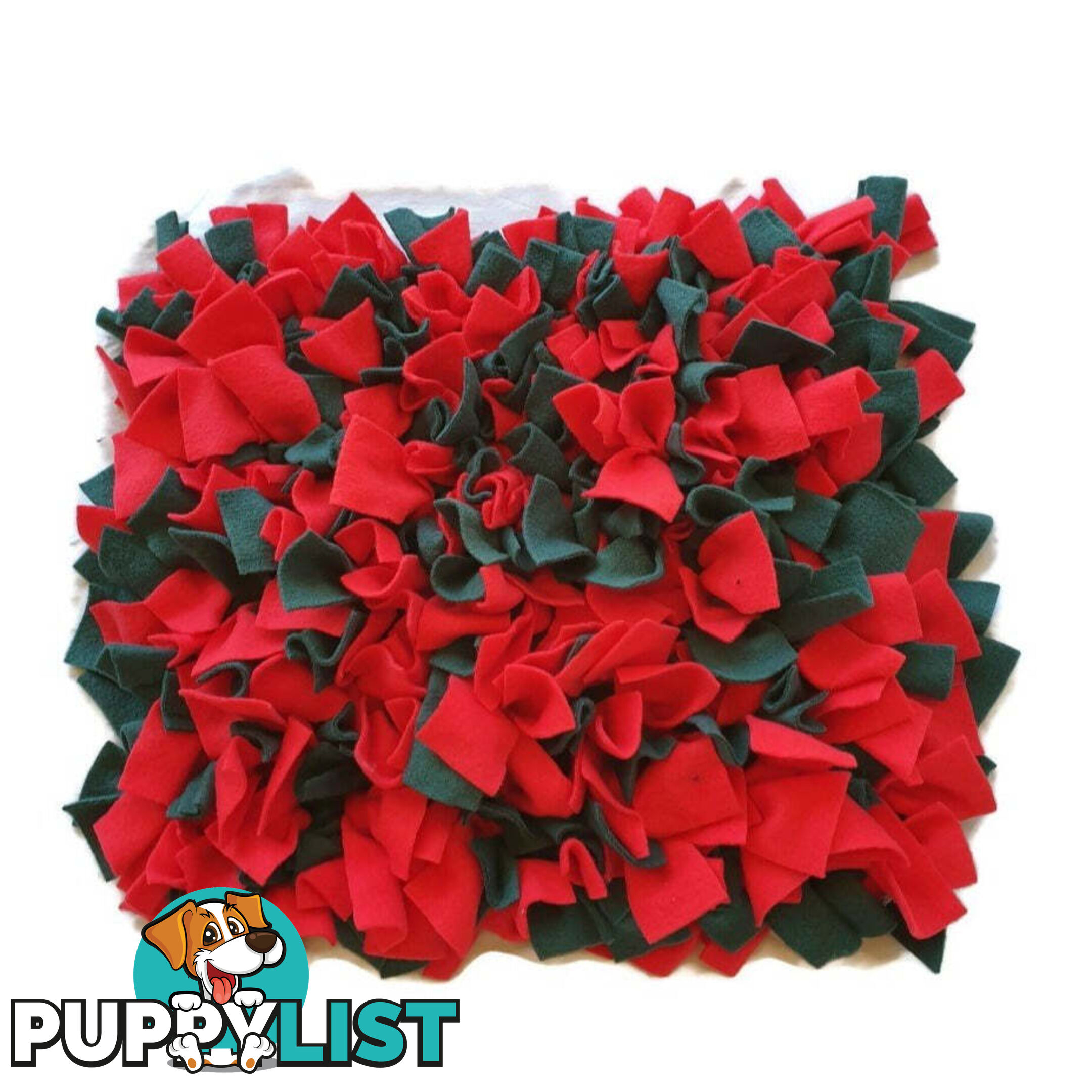 Snuffle Mats - Premium Heavy Duty Rubber Based - Pet Treat Play - Calms Anxiety - Slow Feeder - SNUFLREDGRN