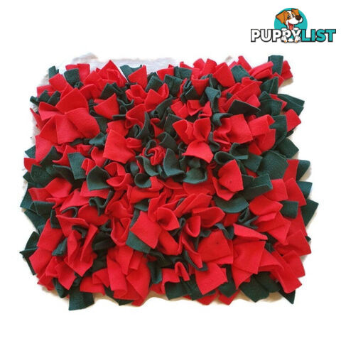 Snuffle Mats - Premium Heavy Duty Rubber Based - Pet Treat Play - Calms Anxiety - Slow Feeder - SNUFLREDGRN