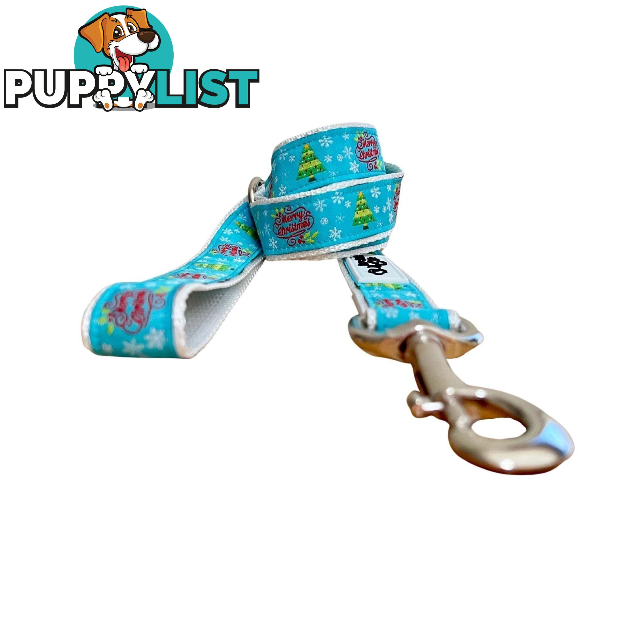 Christmas Dog Lead / Dog Leash - Hand Made by The Bark Side - TBSLDCHRSNO251.5