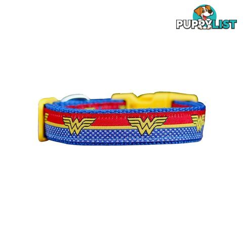 Wonder Woman Dog Collar - Hand Made by The Bark Side - TBSWONXS