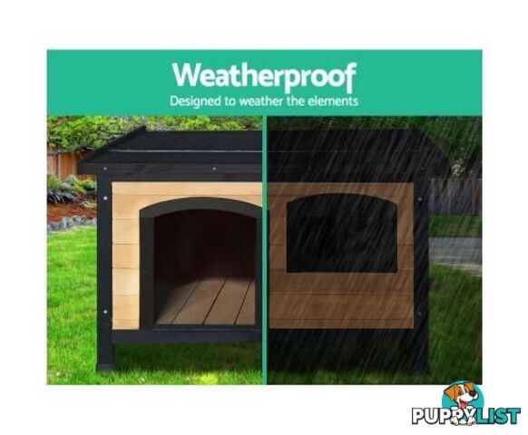 i.Pet Large Wooden Pet Kennel - PET-GT-DH5-M-BK