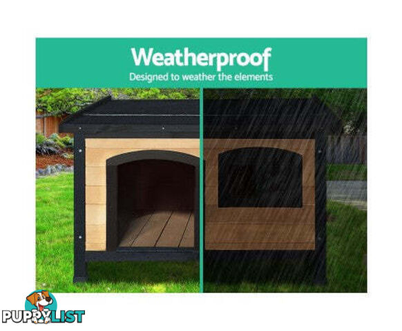 i.Pet Large Wooden Pet Kennel - PET-GT-DH5-M-BK