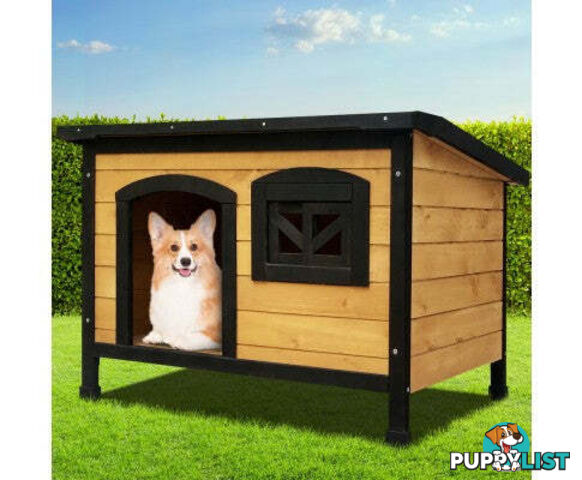 i.Pet Large Wooden Pet Kennel - PET-GT-DH5-M-BK