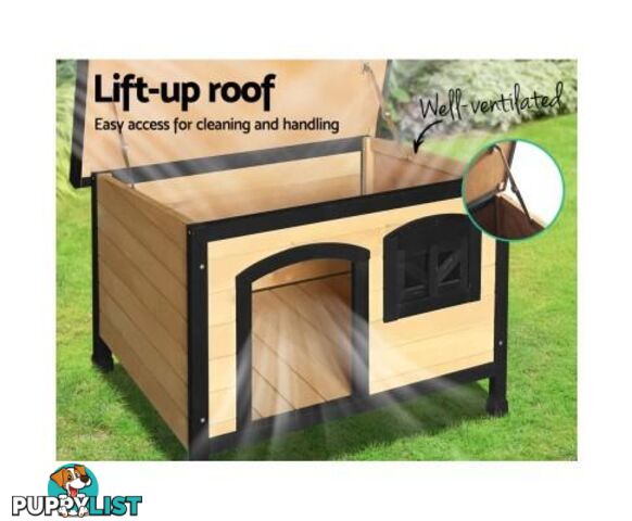 i.Pet Large Wooden Pet Kennel - PET-GT-DH5-M-BK