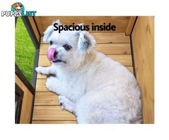 i.Pet Large Wooden Pet Kennel - PET-GT-DH5-M-BK