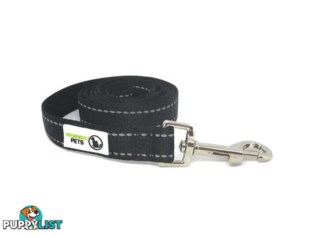 5m Long Nylon w/Reflective Stitching Dog Lead - Moondidley Pets - MDPLDREFPNK255