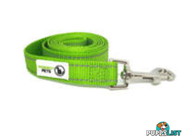 5m Long Nylon w/Reflective Stitching Dog Lead - Moondidley Pets - MDPLDREFPNK255