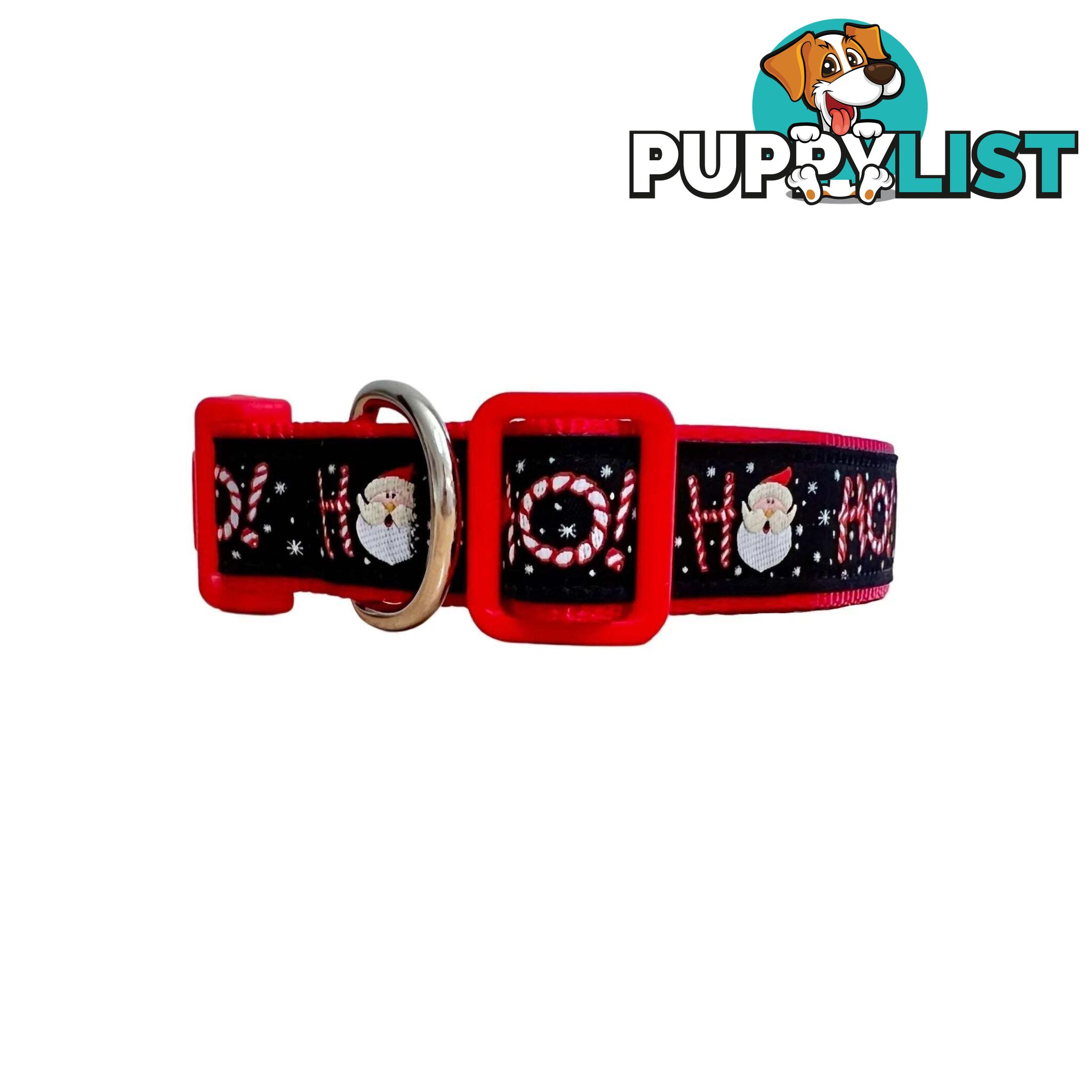 Christmas Dog Collar / Reindeer / Santa / XS - L - Hand Made by The Bark Side - TBSCHRLGEMER