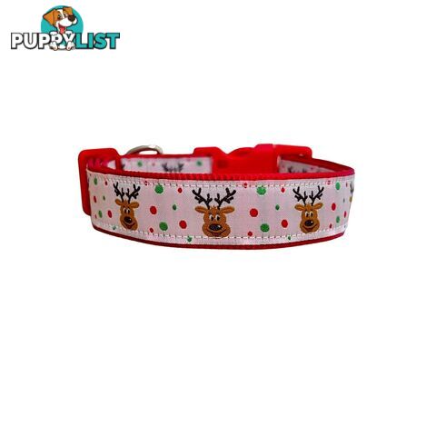 Christmas Dog Collar / Reindeer / Santa / XS - L - Hand Made by The Bark Side - TBSCHRLGEMER