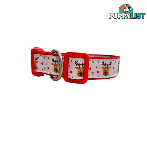 Christmas Dog Collar / Reindeer / Santa / XS - L - Hand Made by The Bark Side - TBSCHRLGEMER