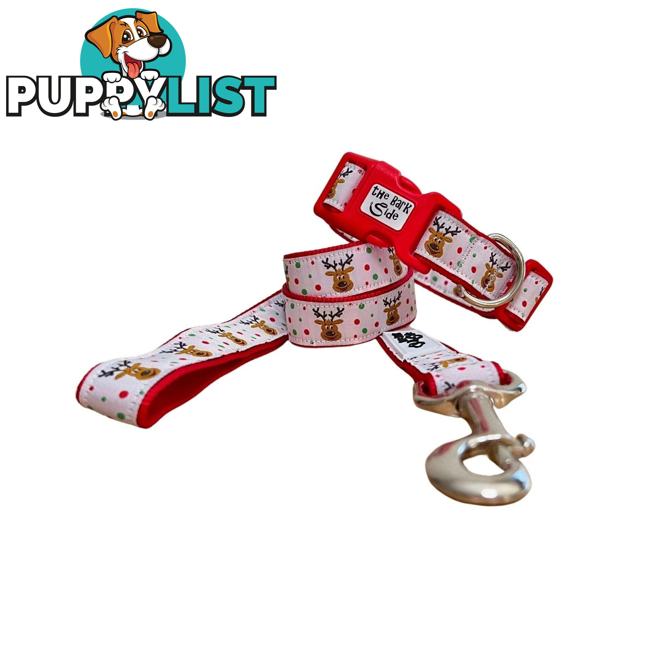 Christmas Dog Collar / Reindeer / Santa / XS - L - Hand Made by The Bark Side - TBSCHRLGEMER
