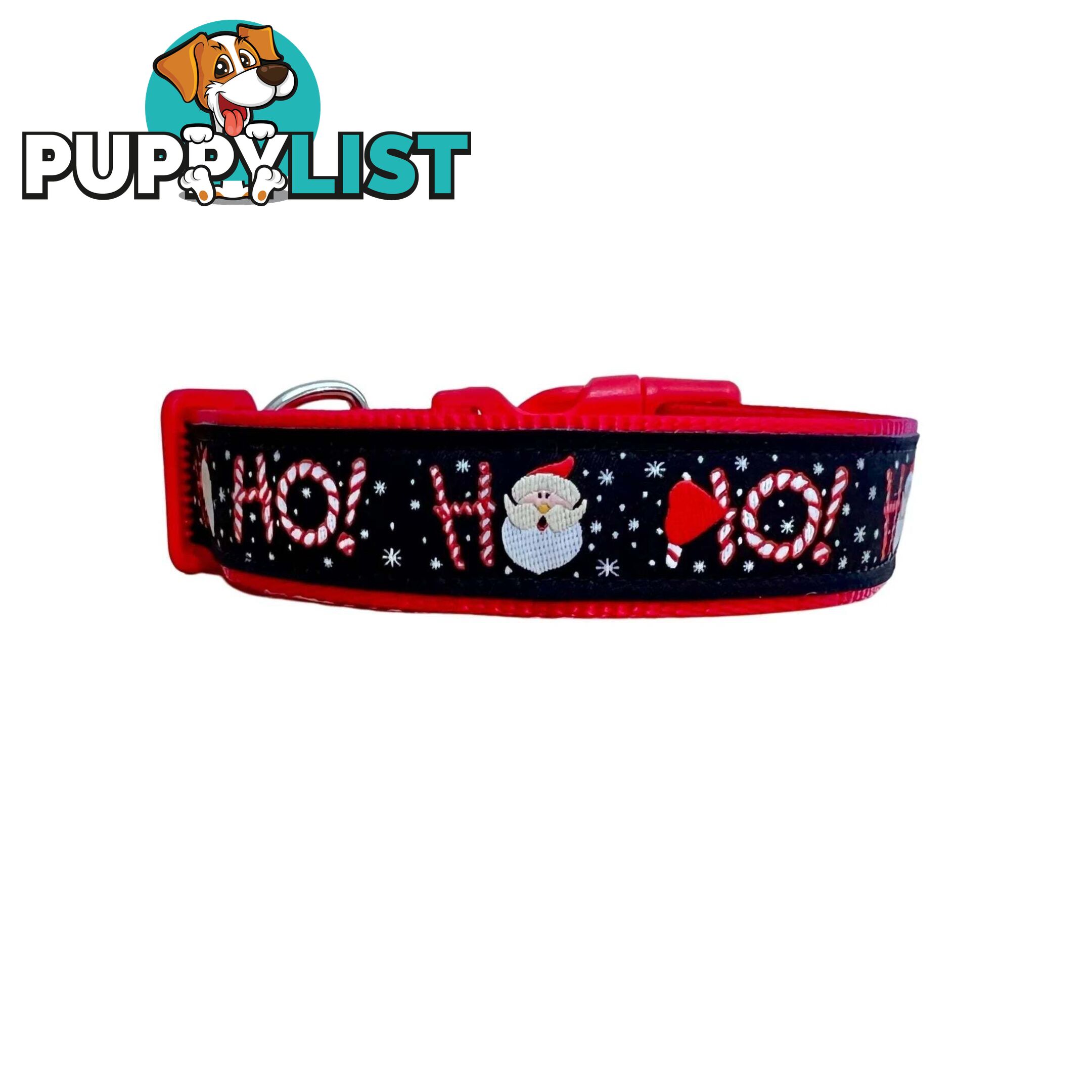 Christmas Dog Collar / Reindeer / Santa / XS - L - Hand Made by The Bark Side - TBSCHRLGEMER