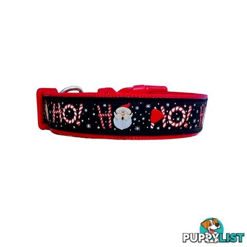 Christmas Dog Collar / Reindeer / Santa / XS - L - Hand Made by The Bark Side - TBSCHRLGEMER