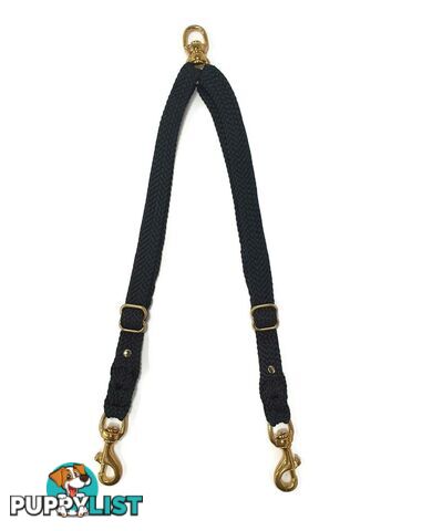 2 Dog Coupler Two Way Twin Walking Lead No Stitching - Yarnix - YNXCOUP-20-BLK