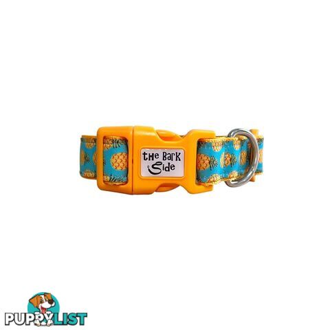 Pineapple Dog Collar - Hand Made by The Bark Side - TBSPIN1M