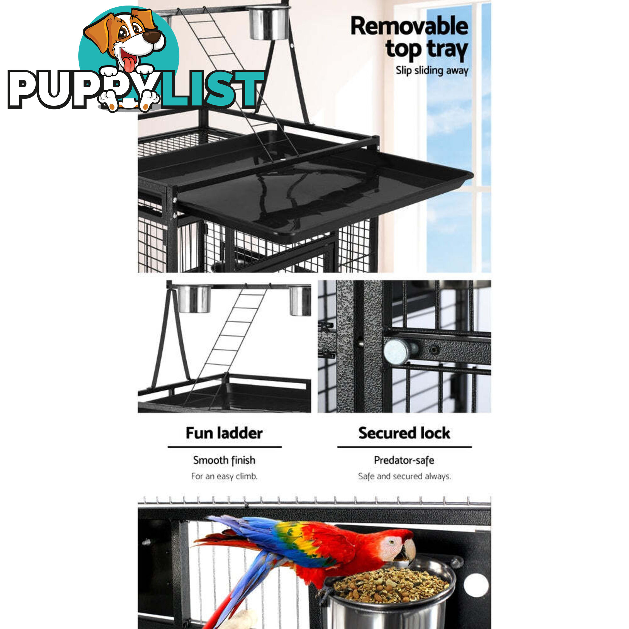 i.Pet Bird Cage 173cm Large Aviary - PET-BIRDCAGE-H173