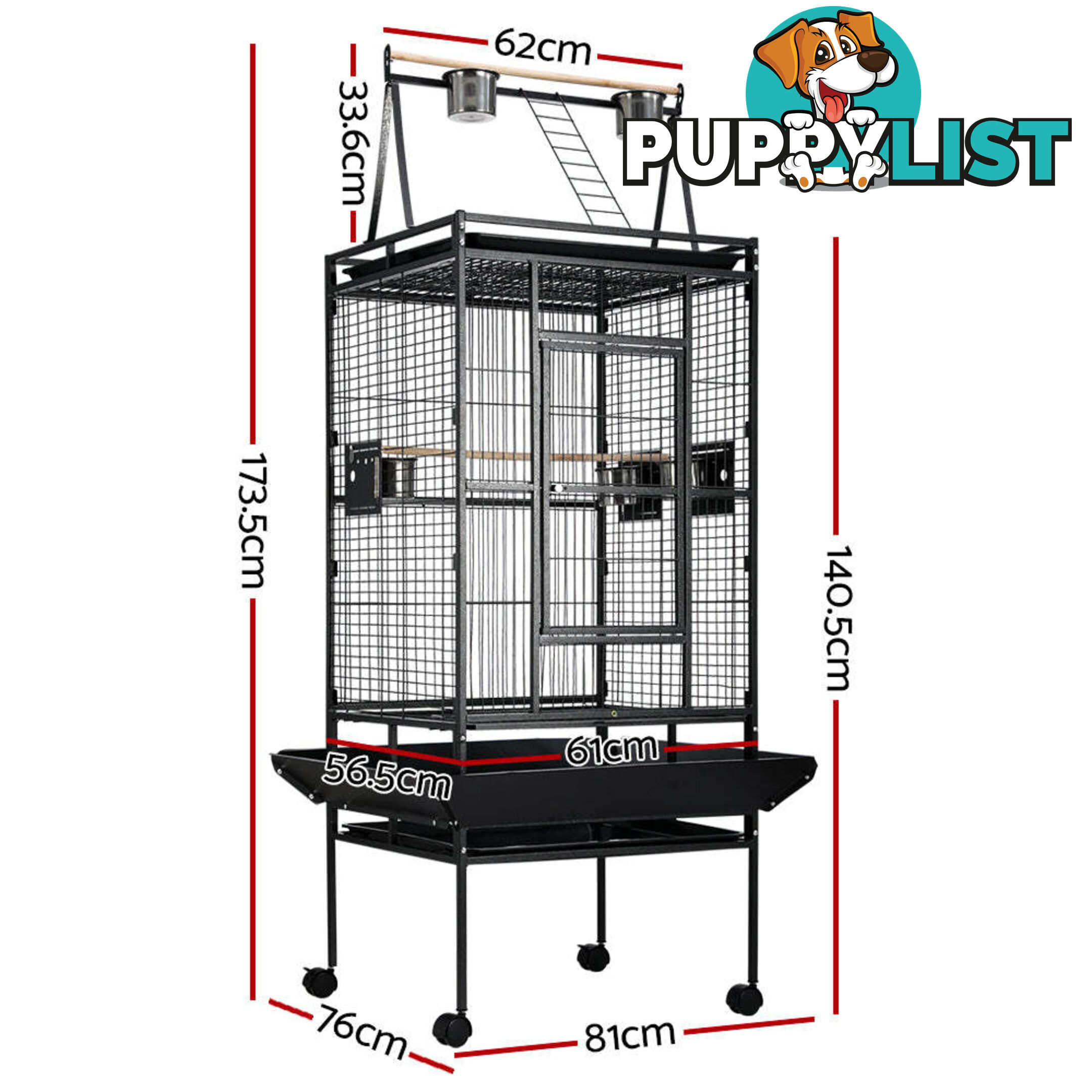 i.Pet Bird Cage 173cm Large Aviary - PET-BIRDCAGE-H173