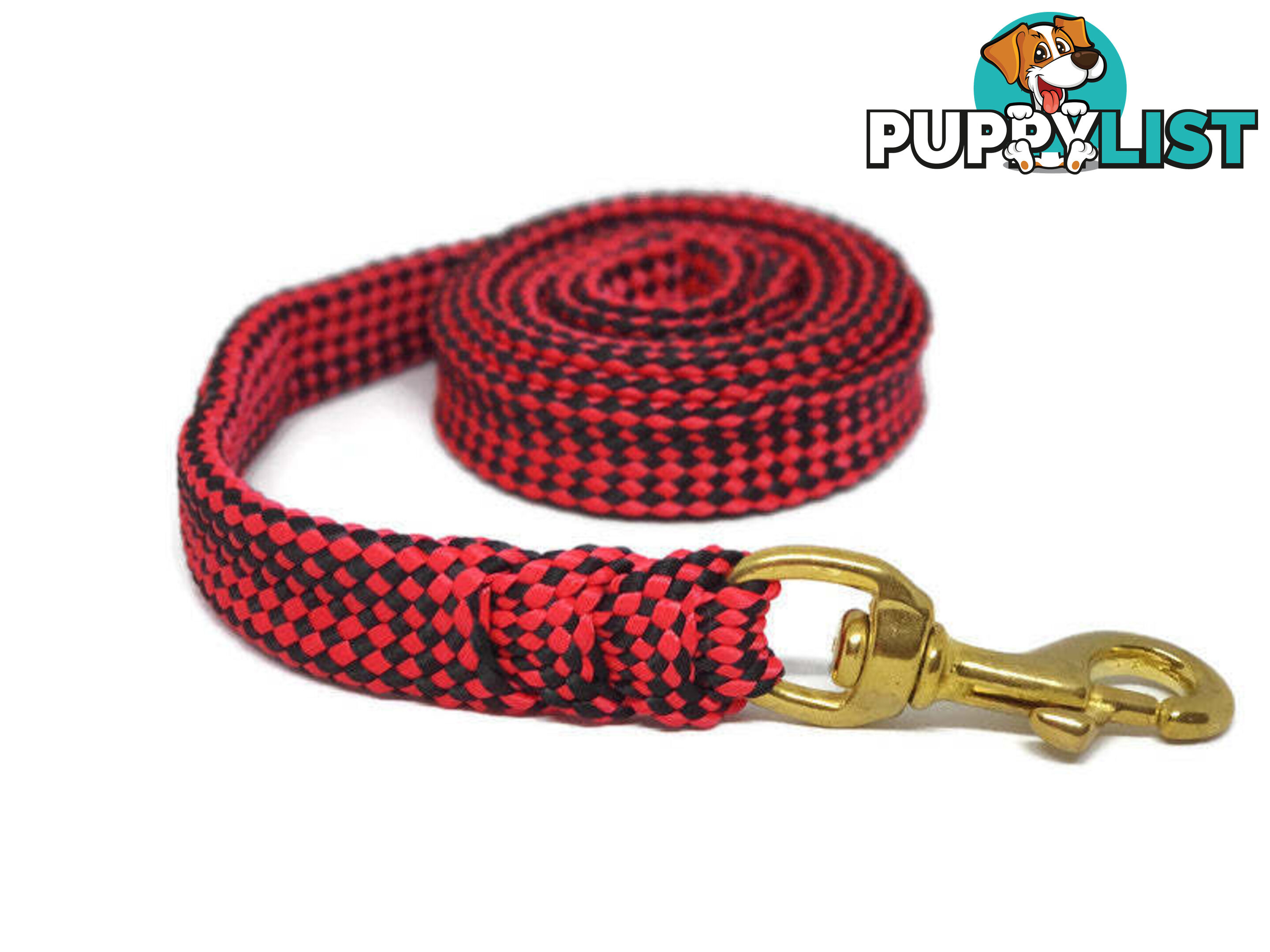 1.8m to 10m Long Dog Lead No Stitching Tough Yarnix 20mm Wide - YNXLD3BRBLU