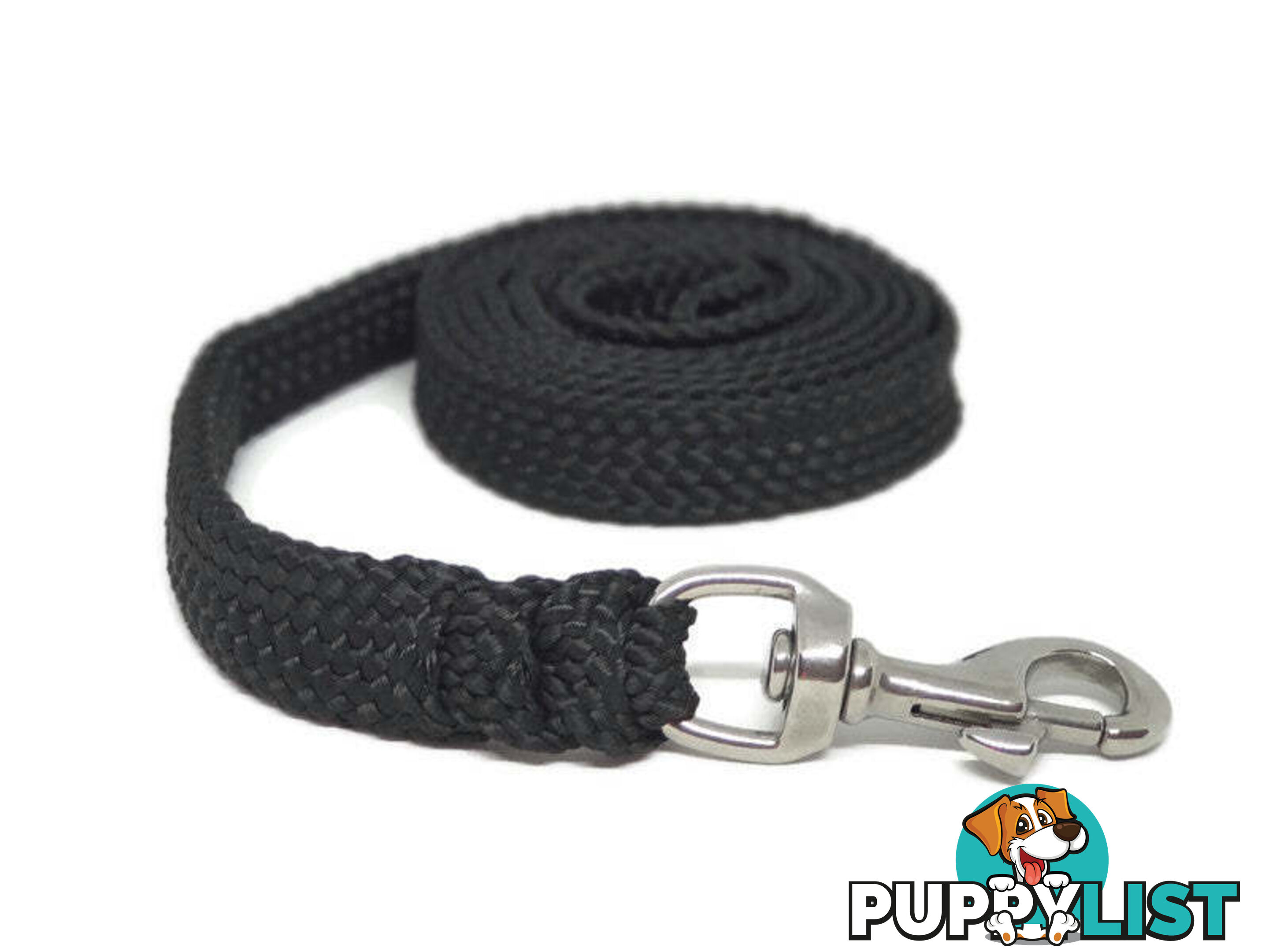 1.8m to 10m Long Dog Lead No Stitching Tough Yarnix 20mm Wide - YNXLD3BRBLU