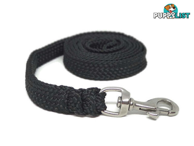 1.8m to 10m Long Dog Lead No Stitching Tough Yarnix 20mm Wide - YNXLD3BRBLU