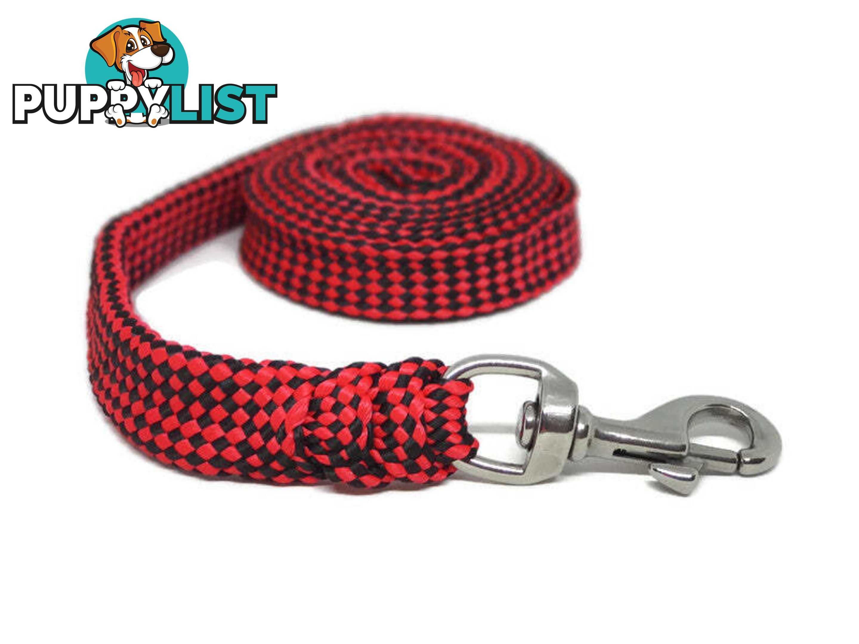 1.8m to 10m Long Dog Lead No Stitching Tough Yarnix 20mm Wide - YNXLD3BRBLU