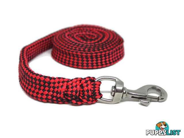 1.8m to 10m Long Dog Lead No Stitching Tough Yarnix 20mm Wide - YNXLD3BRBLU