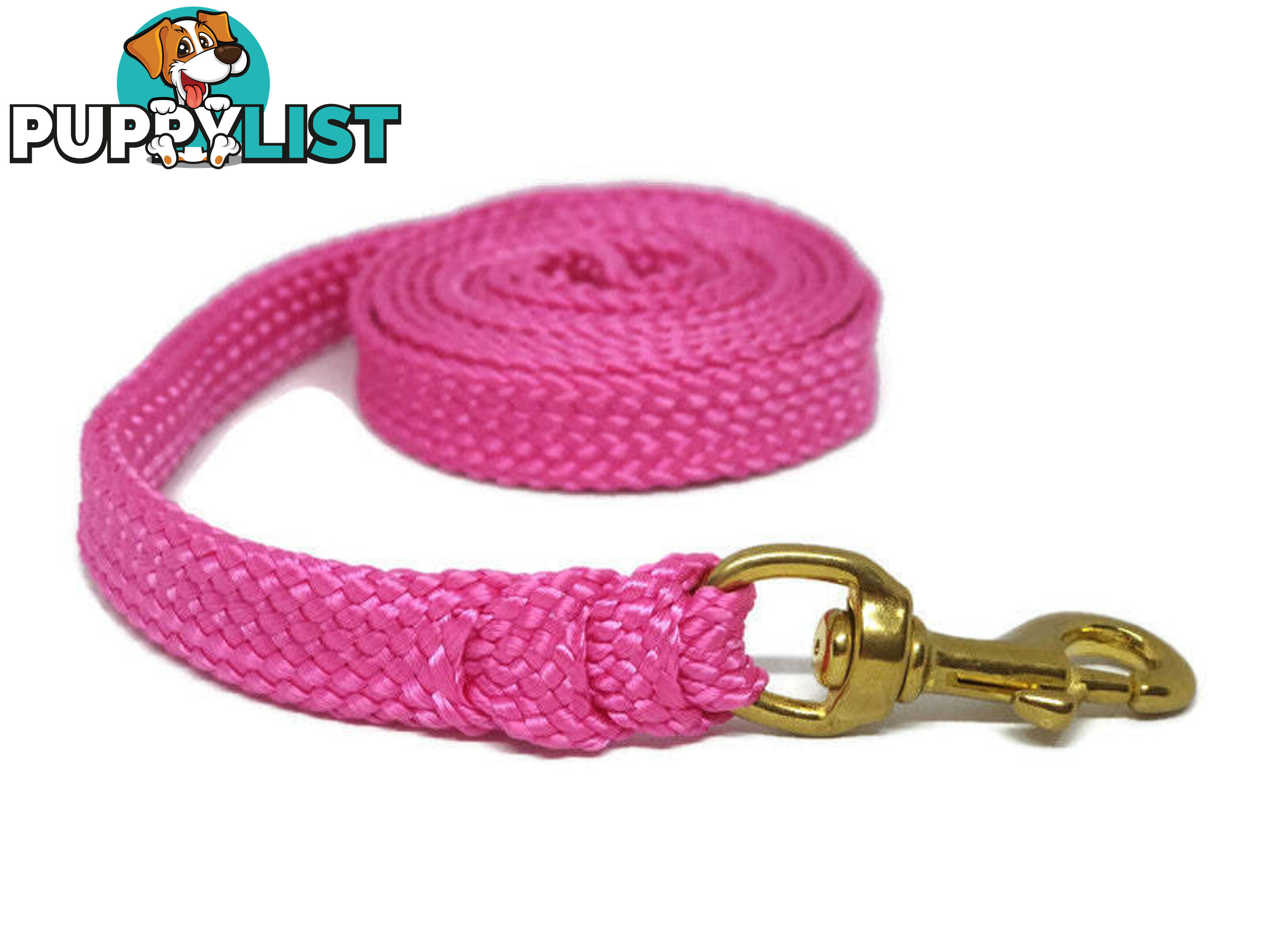 1.8m to 10m Long Dog Lead No Stitching Tough Yarnix 20mm Wide - YNXLD3BRBLU