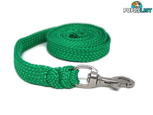 1.8m to 10m Long Dog Lead No Stitching Tough Yarnix 20mm Wide - YNXLD3BRBLU
