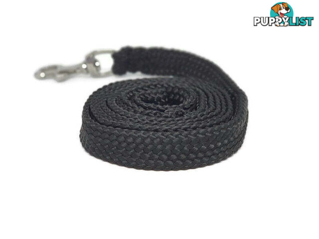 1.8m to 10m Long Dog Lead No Stitching Tough Yarnix 20mm Wide - YNXLD205SSBLKRED