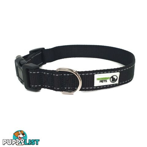 Nylon w/Reflective Stitching Dog Collar - Moondidley Pets - MDPCOLREFXLLBLU