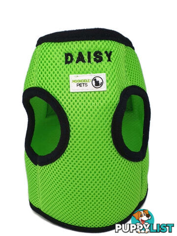 Doggie ID Vest Soft Air Mesh Personlised Embroidered - MDPIDVESXLGRN