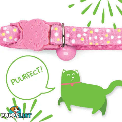 DOTTED CAT COLLAR - BAINBRIDGE - BB-A7268-GRN