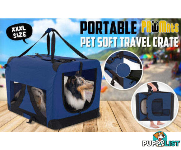 Paw Mate Portable Soft Dog Cage Crate Carrier - V274-PET-3002XL-GY