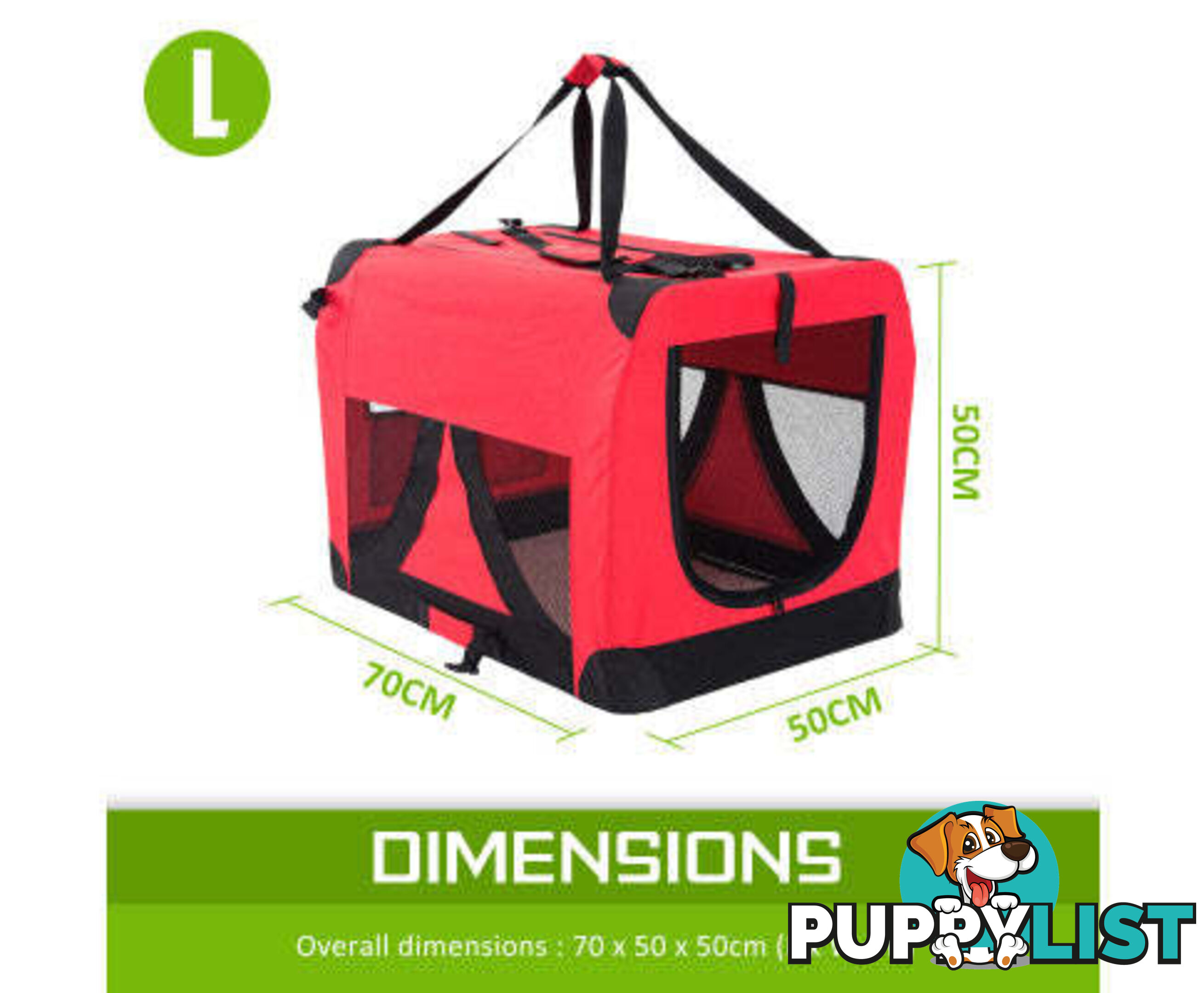 Paw Mate Portable Soft Dog Cage Crate Carrier - V274-PET-3002XL-GY
