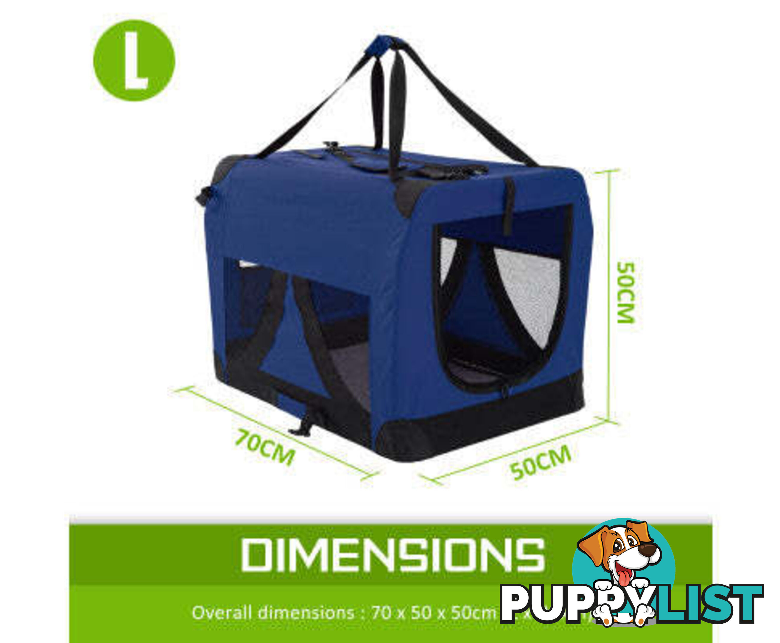 Paw Mate Portable Soft Dog Cage Crate Carrier - V274-PET-3002XL-GY