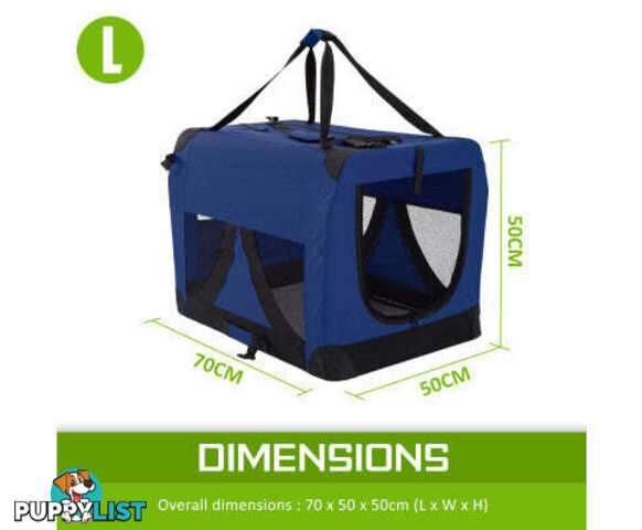 Paw Mate Portable Soft Dog Cage Crate Carrier - V274-PET-3002XL-GY