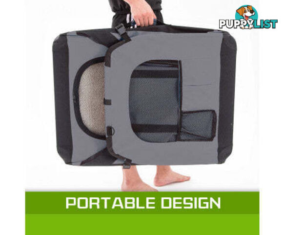Paw Mate Portable Soft Dog Cage Crate Carrier - V274-PET-3002XL-GY