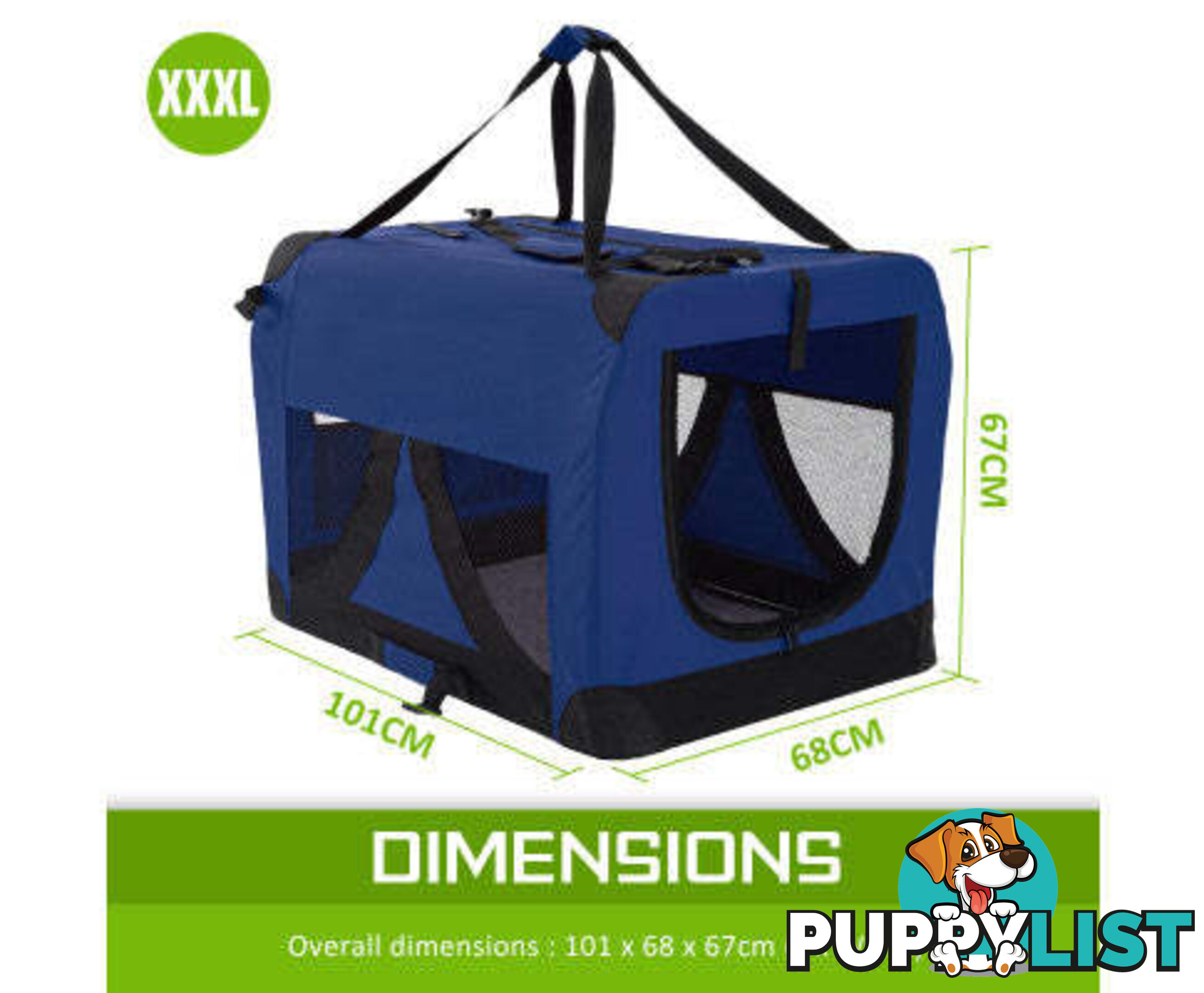 Paw Mate Portable Soft Dog Cage Crate Carrier - V274-PET-3002XL-GY