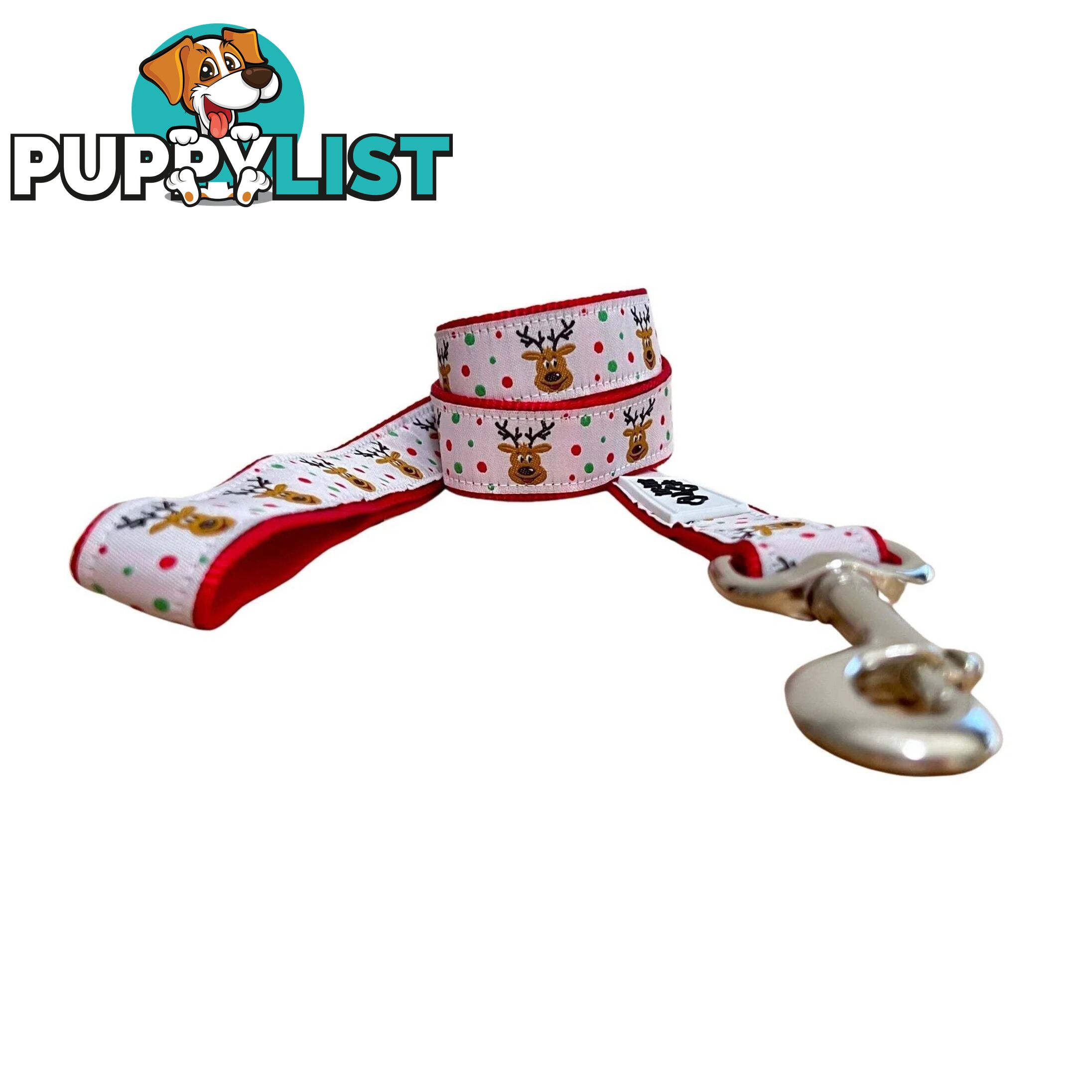 Christmas Dog Lead / Dog Leash - Hand Made by The Bark Side - TBSLDCHRREI201.8