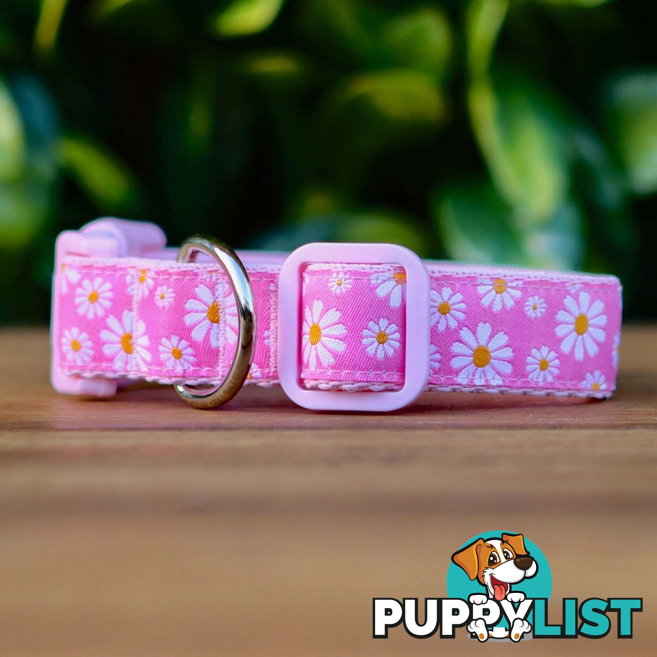 Daisy Dog Collar -  Hand Made by The Bark Side - TBSDAILBLU