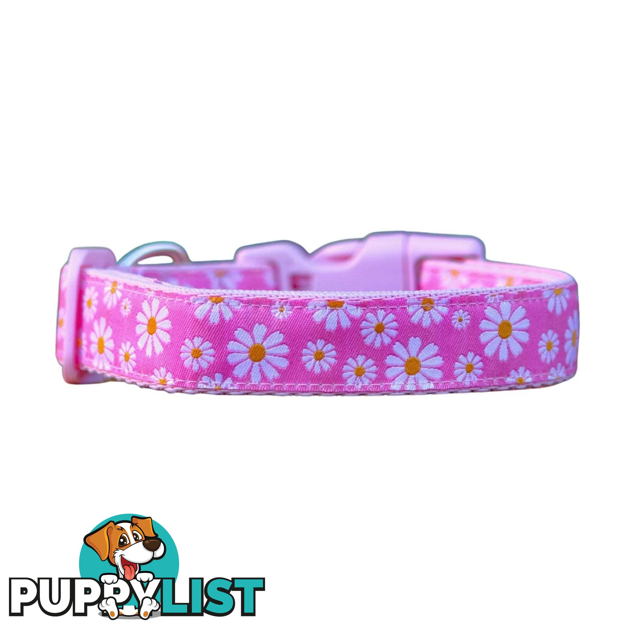 Daisy Dog Collar -  Hand Made by The Bark Side - TBSDAILBLU