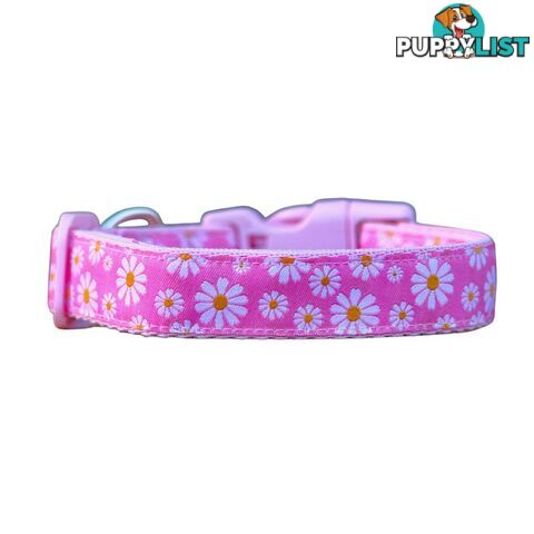 Daisy Dog Collar -  Hand Made by The Bark Side - TBSDAILBLU