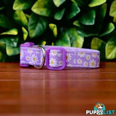Daisy Dog Collar -  Hand Made by The Bark Side - TBSDAILBLU