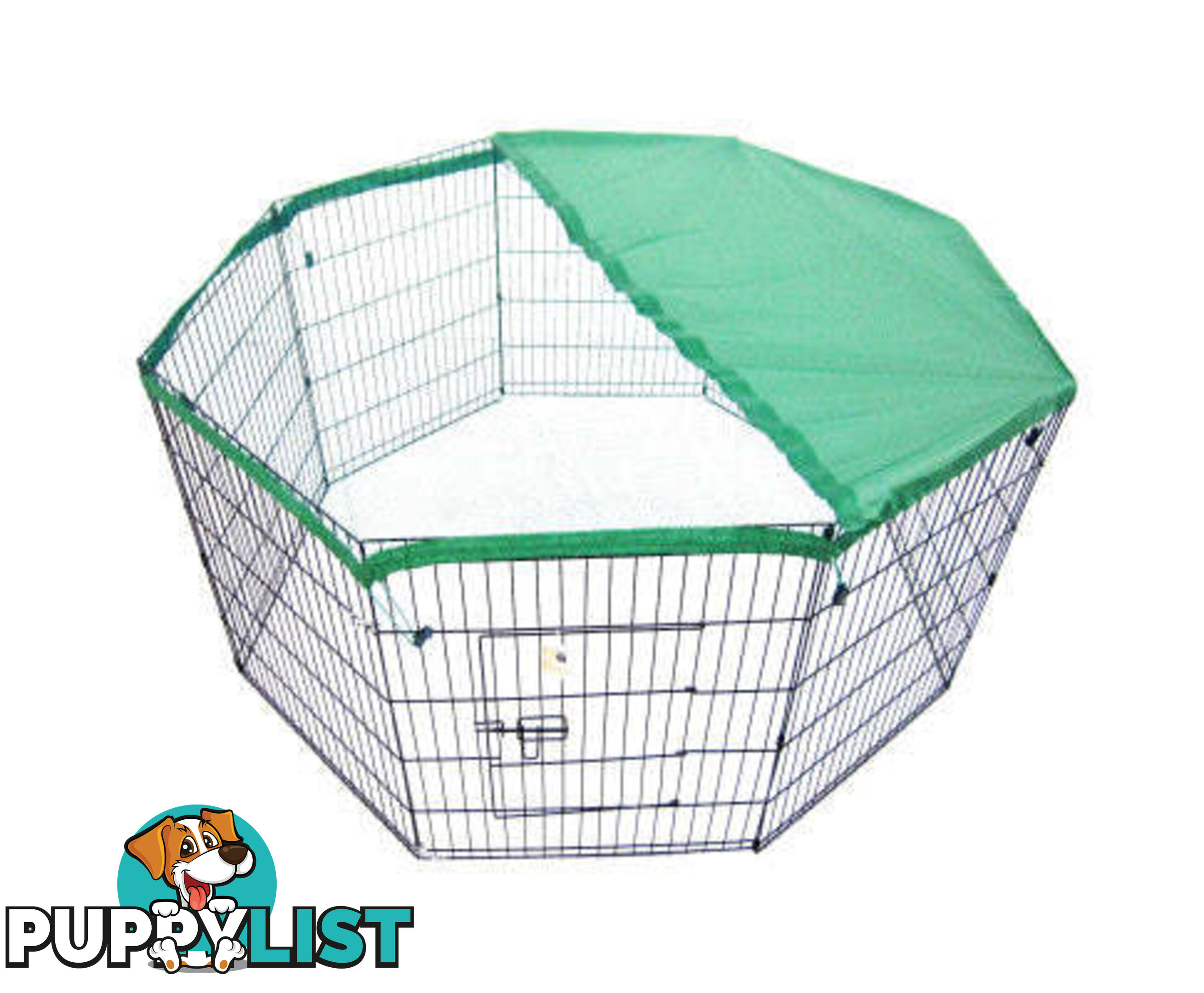 Paw Mate Green Net Cover for Pet Playpen Dog Exercise Enclosure Fence Cage - V274-PET-PPCV36-GN